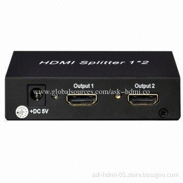 HDMI Distribution Amplifier, 1 x 2, 3D, 5V DC/1A Power Supply